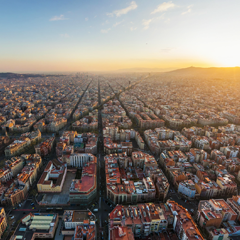 Фото с высоты птичьего полета Барселона